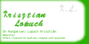 krisztian lopuch business card